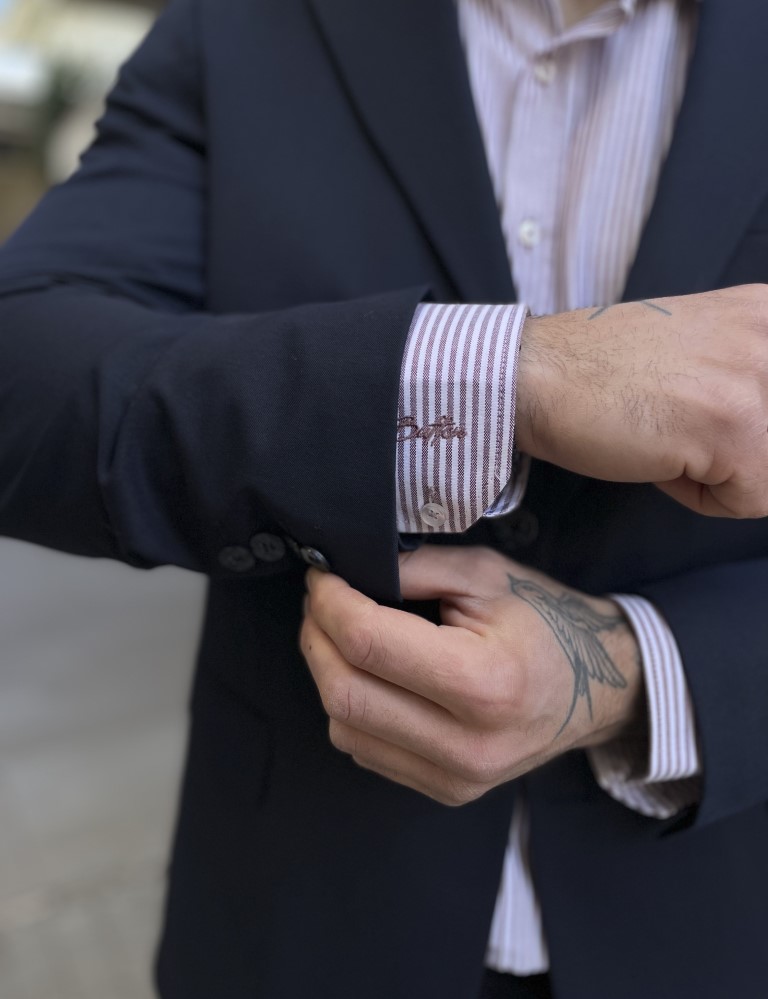 Ανδρικό μπλε σακάκι με τσέπες 6596B φωτογραφία